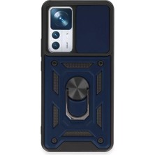 SHC4200 12T Kılıf Pars Lens Yüzüklü Silikon - Lacivert