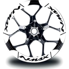 Allivo Yamaha Nmax Iç & Dış Jant Sticker Etiket Modeli Beyaz