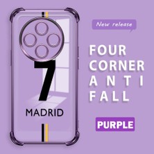 HONTINGA Xiaomi Redmi A4 ile Uyumlu Şeffaf Kılıfı Düşüme Önleyici Basitlik Anti Düşme Kamera Korumali Cr7 Desen Yumuşak Silikon Telefon Kılıfı Kadın ve Erkek Için Uygundur K3-0195