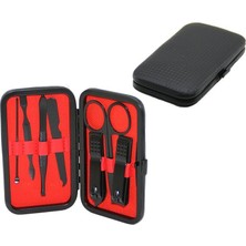 My Best Store 7 Pcs - Siyah Manikür - Pedikür Seti Siyah Cüzdan Modeli Çantalı