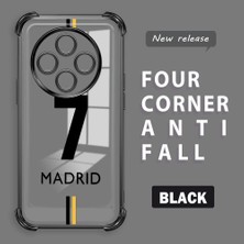 HONTINGA Xiaomi Redmi A4 ile Uyumlu Şeffaf Kılıfı Düşüme Önleyici Basitlik Anti Düşme Kamera Korumali Cr7 Desen Yumuşak Silikon Telefon Kılıfı Kadın ve Erkek Için Uygundur K3-0195