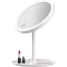 My Best Store Ieg™  LED Işıklı Yuvarlak Makyaj Aynası – Dokunmatik Ayarlanabilir Işık Tonlu, 360° Döne