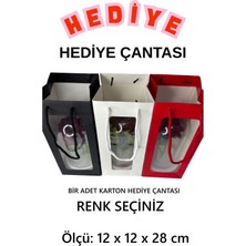 Ceviz Dizayn Karton Hediye Çantası Bir Adet Hediye Çantası Renk Seçiniz