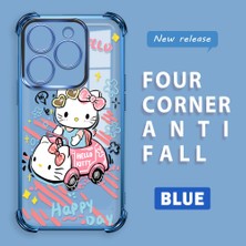 HONTINGA Tecno Spark 20C ile Uyumlu Şeffaf Kılıfı Düşüme Önleyici Basitlik Anti Düşme Kamera Korumali Hello Kitty Desen Yumuşak Silikon Telefon Kılıfı Kadın ve Erkek Için Uygundur K3-0193