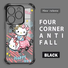 HONTINGA Infinix Smart 8 ile Uyumlu Şeffaf Kılıfı Düşüme Önleyici Basitlik Anti Düşme Kamera Korumali Hello Kitty Desen Yumuşak Silikon Telefon Kılıfı Kadın ve Erkek Için Uygundur K3-0193