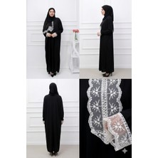 Defka Tek Parça Kendinden Şallı Kadın Tesettür Namaz Elbisesi