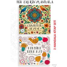 Parodi Yayınları Çizgilerin Büyüsü ve Kendine Renk Kat Mandala Kitabı | Her Yaş Için | 2’li Set | Çek-Kopar Boyama