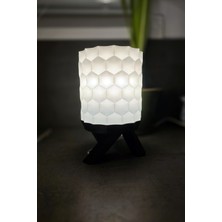 Yapı3D Modern Dekoratif Abajur | LED Ampul Masa Lambası | Geometrik Tasarım