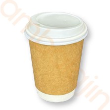 Ambalajın 14 Oz Double Wall Karton Bardak Beyaz Kapaklı – Dw Tek Kullanımlık Çift Katlı Kahve ve Çay Bardağı