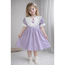 Bilge Trend Kız Çocuk Cupcake Nakışlı , Doğumgünü , Party , Düğün , Bayramlık Konsept Elbise