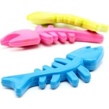 My Best Store Ieg™  Balık Kemiği Iskelet Şekilli Renkli Plastik Kedi Oyuncağı