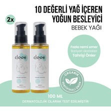 Clooe Organik Sertifikalı Yenidoğan Uyumlu Konak Temizleyici Yağlı His Bırakmayan Hızlı Emilen Masaj ve Banyo Sonrası Bakım Yağı 2'li Avantajlı Bebek Yağı Seti