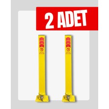 UZM PARK 2 Adet Metal Profil Direk Yatar Kalkar Kilitli Otopark Bariyeri 60CM