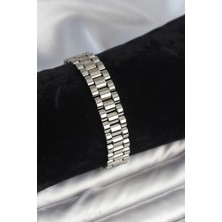 Eco Lounge 316L Çelik Gümüş Renk 12 mm Kalınlık Erkek Bileklik