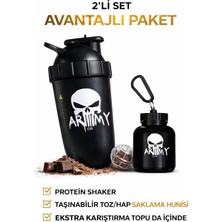 PremiumPort Çok Fonksiyonlu Sporcu Shaker ve Toz Saklama Kabı Seti