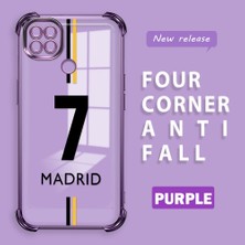 HONTINGA Xiaomi Redmi 10A ile Uyumlu Şeffaf Kılıfı Düşüme Önleyici Basitlik Anti Düşme Kamera Korumali Cr7 Desen Yumuşak Silikon Telefon Kılıfı Kadın ve Erkek Için Uygundur K3-0195
