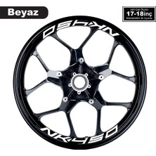 Allivo Beyaz Cfmoto 450NK Yazılı 8 Li Jant Içi Yazı Sticker