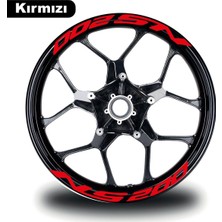 Allivo Bajaj Pulsar Ns 200 Yazılı 8 Li Jant Içi Yazı Sticker Kırmızı