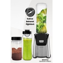 PremiumPort Çift Fonksiyonlu Paslanmaz Çelik Blender ve Öğütücü Seti