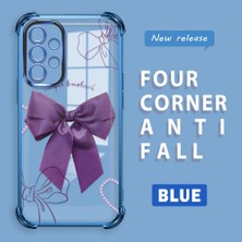 HONTINGA Samsung Galaxy A52S 5g ile Uyumlu Şeffaf Kılıfı Düşüme Önleyici Basitlik Anti Düşme Kamera Korumali Fiyonk Desen Yumuşak Silikon Telefon Kılıfı Kadın ve Erkek Için Uygundur K3-0190