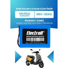 Electroll Piaggio 1 (One) batarya (Standart Kapasite) Lifepo4 48V 30AH Elektrikli Motosiklet Bataryası