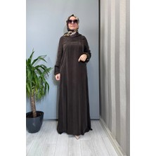 Miss Dalida Nakış Detaylı Elbise Kahve T26Y-4015
