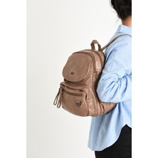 571 Collections Çanta Suni Deri Yumuşak Dokumalı Sırt Çantası