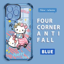 HONTINGA iPhone 15 Pro Max ile Uyumlu Şeffaf Kılıfı Düşüme Önleyici Basitlik Anti Düşme Kamera Korumali Hello Kitty Desen Yumuşak Silikon Telefon Kılıfı Kadın ve Erkek Için Uygundur K3-0193