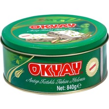 Okyay Antep Fıstıklı Tahin Helvası 840 gr Türkiye Menşeli Lezzetli Tatlı