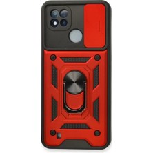 SHC4200 C11 2021 Kılıf Pars Lens Yüzüklü Silikon - Kırmızı