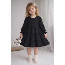 Bilge Trend Kız Çocuk Katlı Etekli Bohem Tarz Elbise