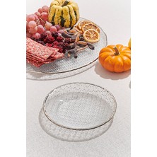 Paşabahçe Buzlu Cam Tabak Platin 16 cm - 1 Adet