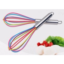 My Best Store Silikon Çırpıcı Metal Saplı Renkli Çırpma Teli