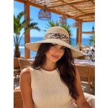 Aydın Şapkacınız Premium Hasır Kadın Şapka – Geniş Kenarlı Kurdele Detaylı Yazlık Plaj Şapkası Uv Korumalı