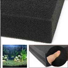 White Balance Akvaryum Filtre Süngeri Ince Gözenekli Siyah 30 Ppı 50X40X5 cm