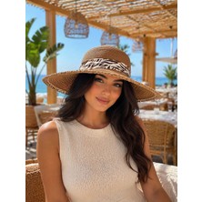 Aydın Şapkacınız Premium Hasır Kadın Şapka – Geniş Kenarlı Kurdele Detaylı Yazlık Plaj Şapkası Uv Korumalı