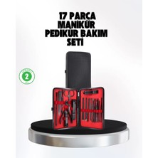 SHC4200 El Ayak Bakım Seti 17 Parça Taşınabilir Deri Çantalı Manikür Seti