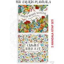 Parodi Yayınları Renkli Düşler Bahçesi ve Çizgine Renk Kat Mandala Kitabı | Her Yaş Için | 2’li Set | Çek-Kopar