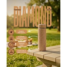 Vacuum Bottle Diamond Taşlı Paslanmaz Çelik Termos 500ML
