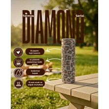 Vacuum Bottle Diamond Taşlı Paslanmaz Çelik Termos 500ML