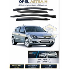 Opel Astra H 2004-2009 Cam Rüzgarlığı Takım 4'lü Takım Rüzgar Kesici, Yağmur Önleyici Uyumlu