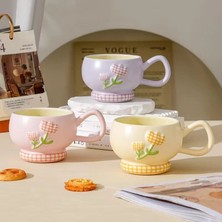 My Best Store Lale Motifli Seramik Bardak