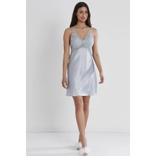 Daniska 605 Bayan Saten Dantelli Gecelik