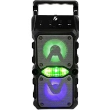 My Best Store Taşınabilir Kablosuz Bluetooth Hoparlör Uzun Pil Ömrü LED Işıklı