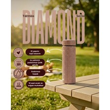 Vacuum Bottle Diamond Taşlı Paslanmaz Çelik Termos 500ML