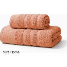 Mira Home 2 Parça Pamuklu Banyo Havlu Seti Ayla Kiremit
