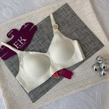 F.k Lazer Kesim Dikişsiz Minimizer Hayalet Kalıp Sütyen Ekru