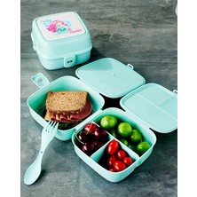 My Best Store 4 Bölmeli Çatallı Beslenme Kabı - Diyet Kabı Karışık Renklerdedir