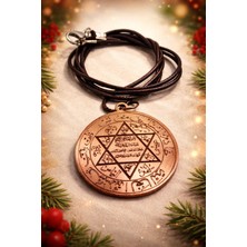 Fty Takı Saf Bakır Mührü Süleyman Kolye - Şifalı Enerji ve Koruma Tılsımı El Işçiliği