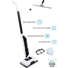 Pirantech Buharlı Mop 1250W 180 Derece Dönebilen Başlık Halı ve Sert Zemin Temizleyici Yanında Hediye Cam Silme Aparatı